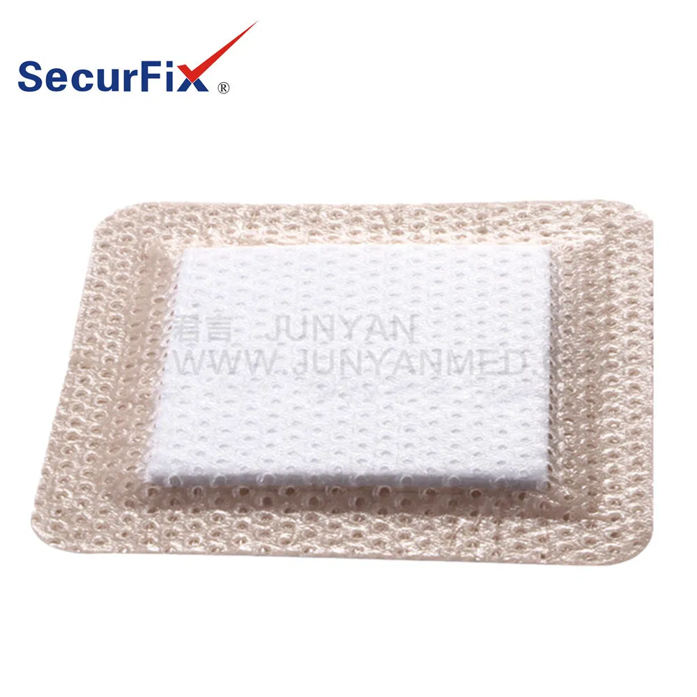 Securfix Silicone Foam Dressing with Border 12.5cm*12.5cm High Absorbency Painless Removal