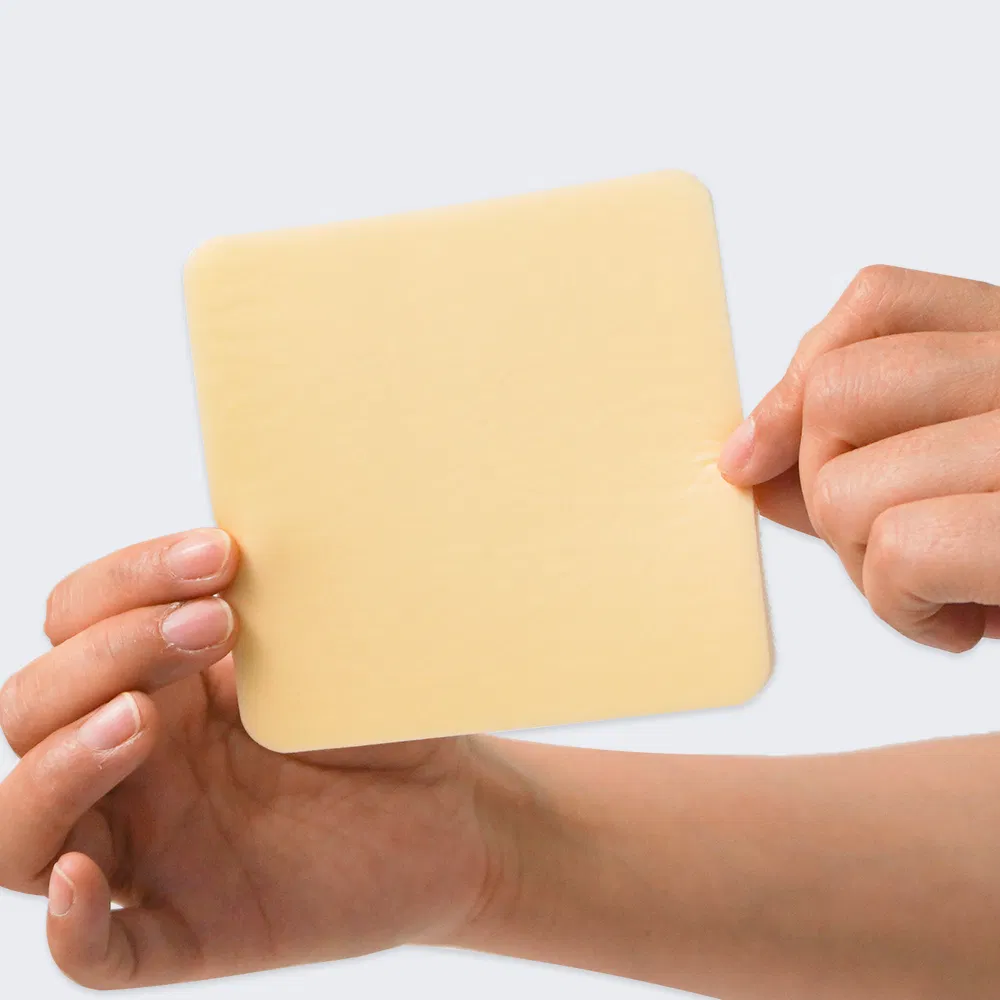 CE FDA Approved Silicone Foam Dressing Without Border Adhesive Wound Dressing First Aid Bandage