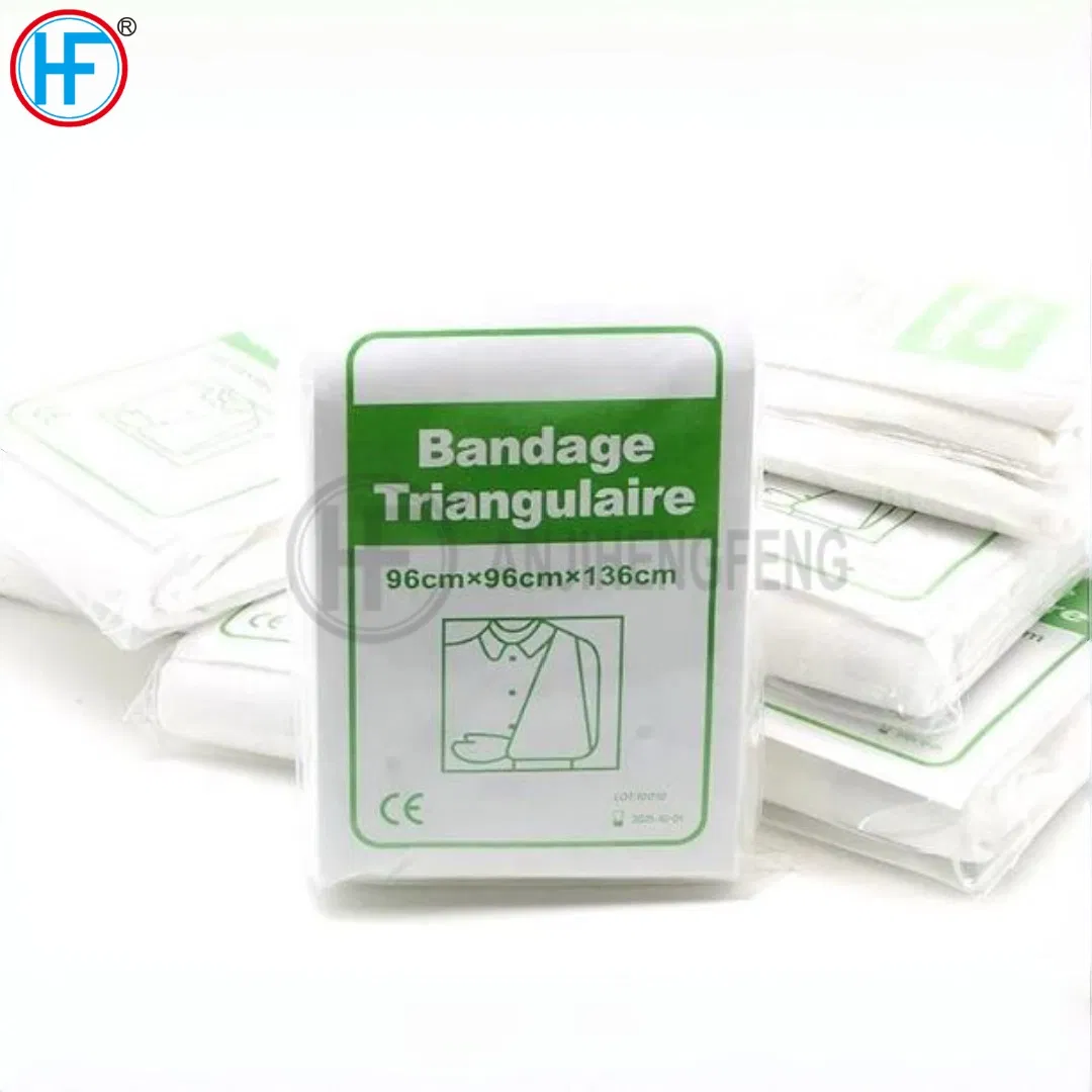 Mdr CE Approved Low Price China Manufacturer First Aid Kits Cotton or Non Woven Triangular Bandage