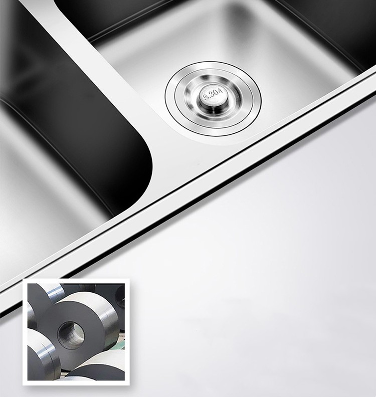 Double Bowl Stainless Steel Kitchen Sink Thickness Sinks Kitchen Above Counter or Udermount Sinks Vegetable Washing Basin