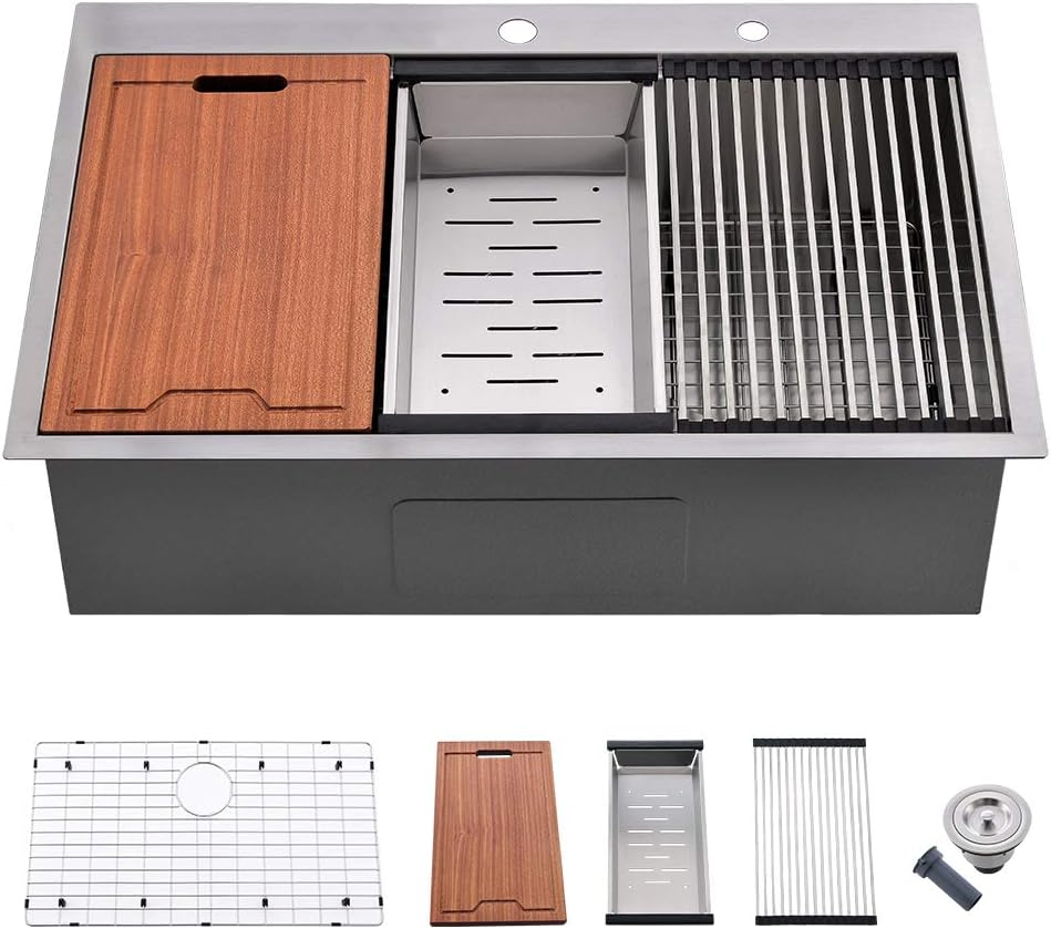 China Factory Made 304 Stainless Steel Kitchen Sink Multifunctional Modern Kitchen Sink