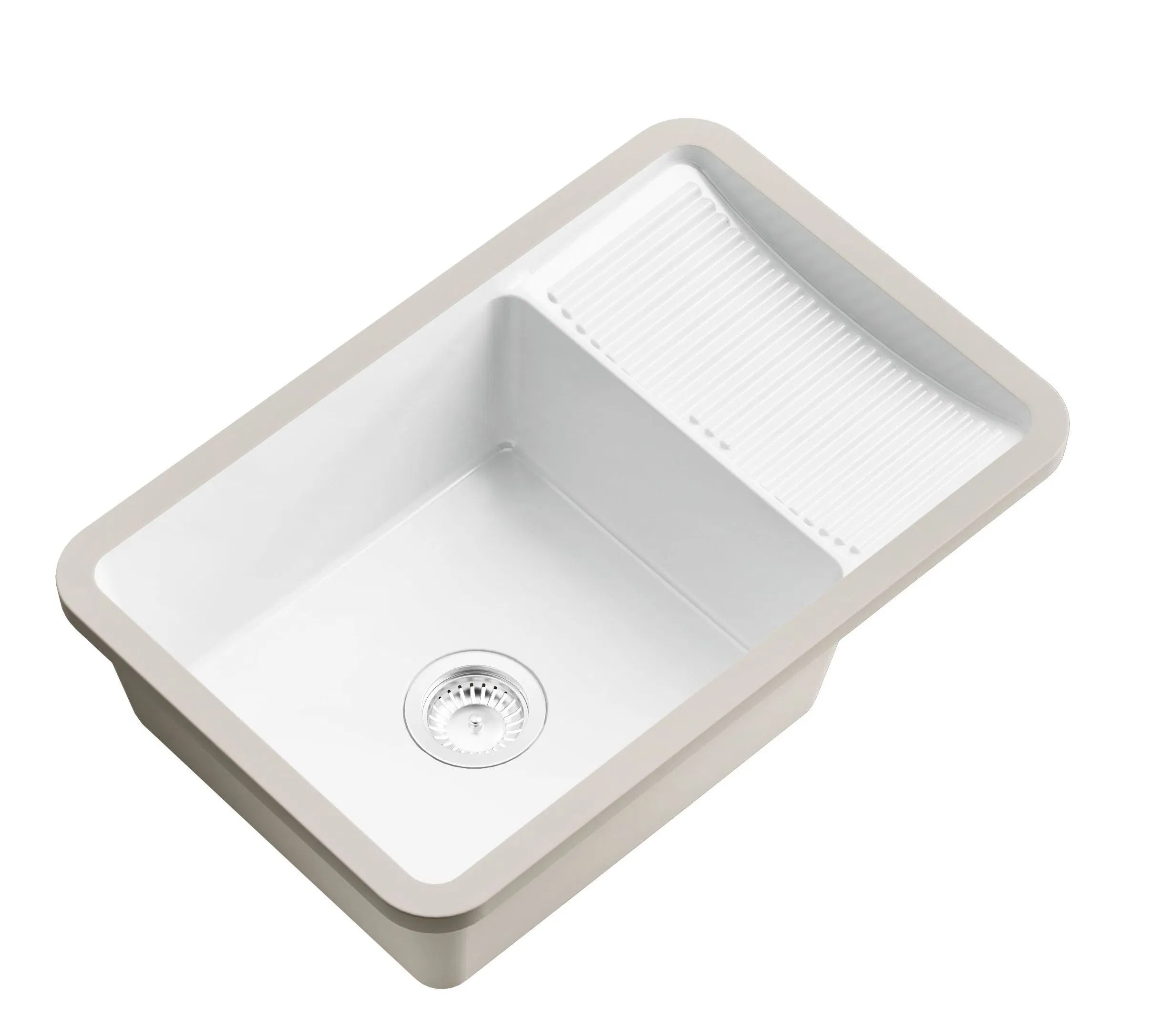 Large 28 Inch Ceramic Undermount Sink for Kitchen Cabinet or Bathroom Vanity