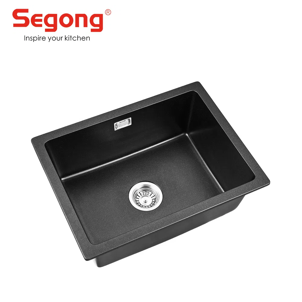 Anti-Scratch Modern Rectangular Undermount Quartz Composite Granite Kitchen Sink