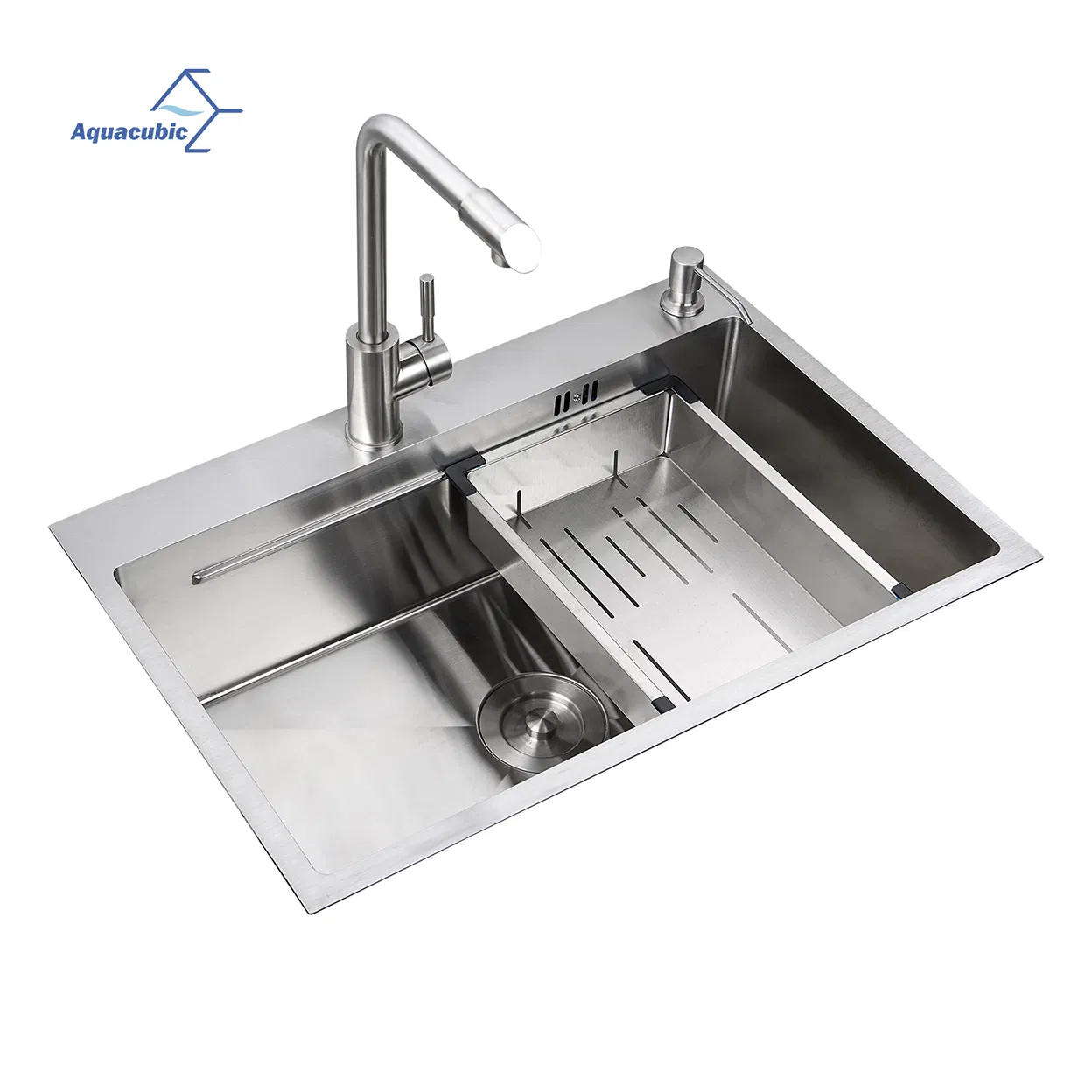 Aquacubic Drop in Kitchen Sink 30 Inch Kitchen Sink Topmount 18 Gauge Stainless Steel Single Bowl Drop Sink