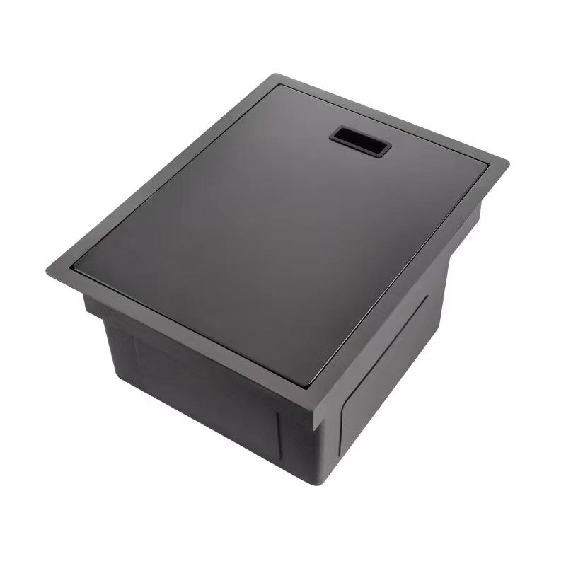 Bistro Invisible Single Bowl Stainless Steel Hidden Kitchen Sink with Foldable Faucet