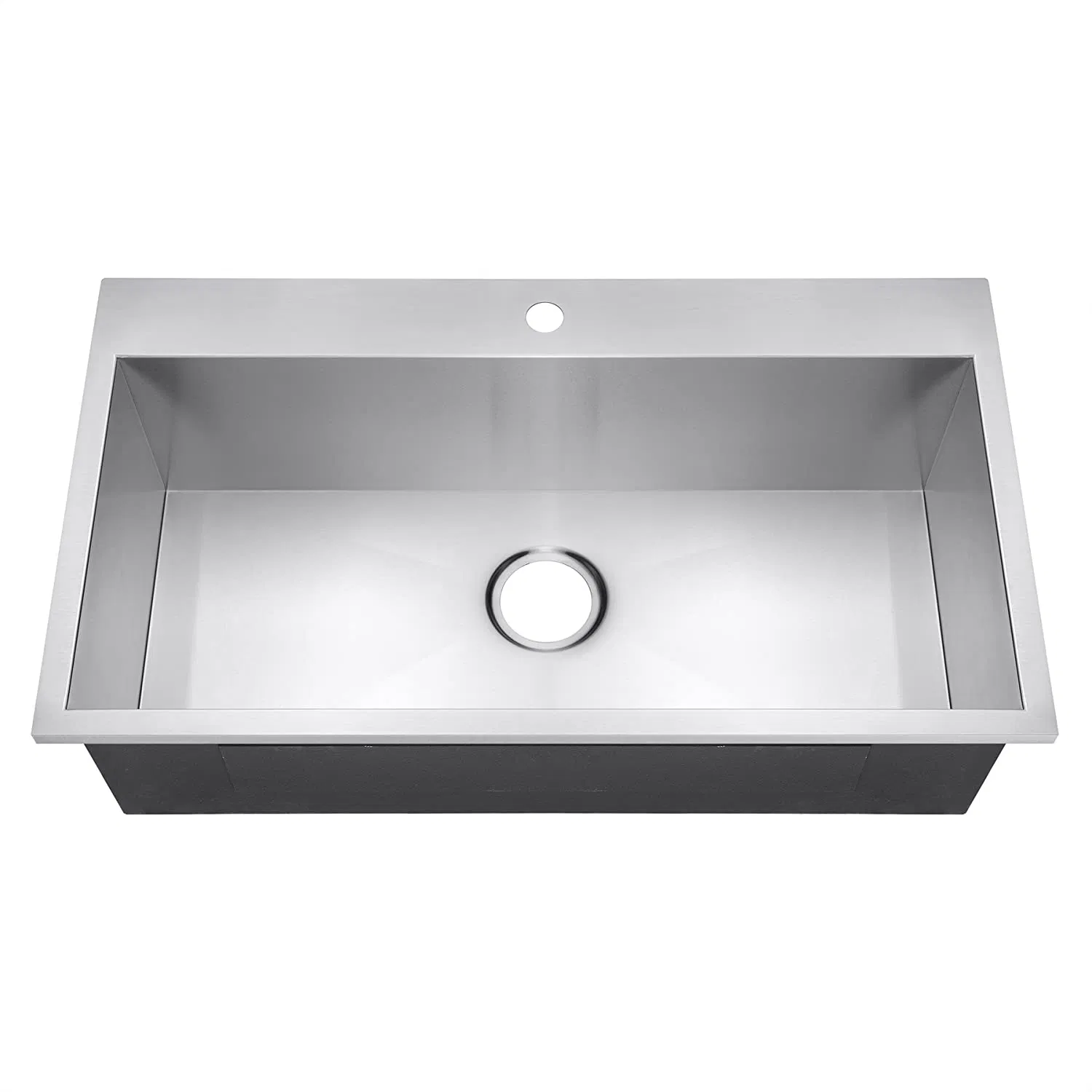 18 Gauge Handmade Stainless Steel Topmount Drop-in Single Basin Kitchen Sink