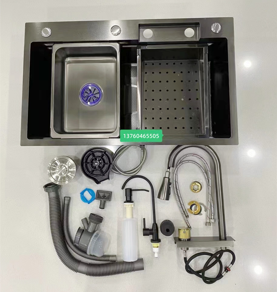 Hand Made Corner Kitchen Sinks Stainless Steel 304