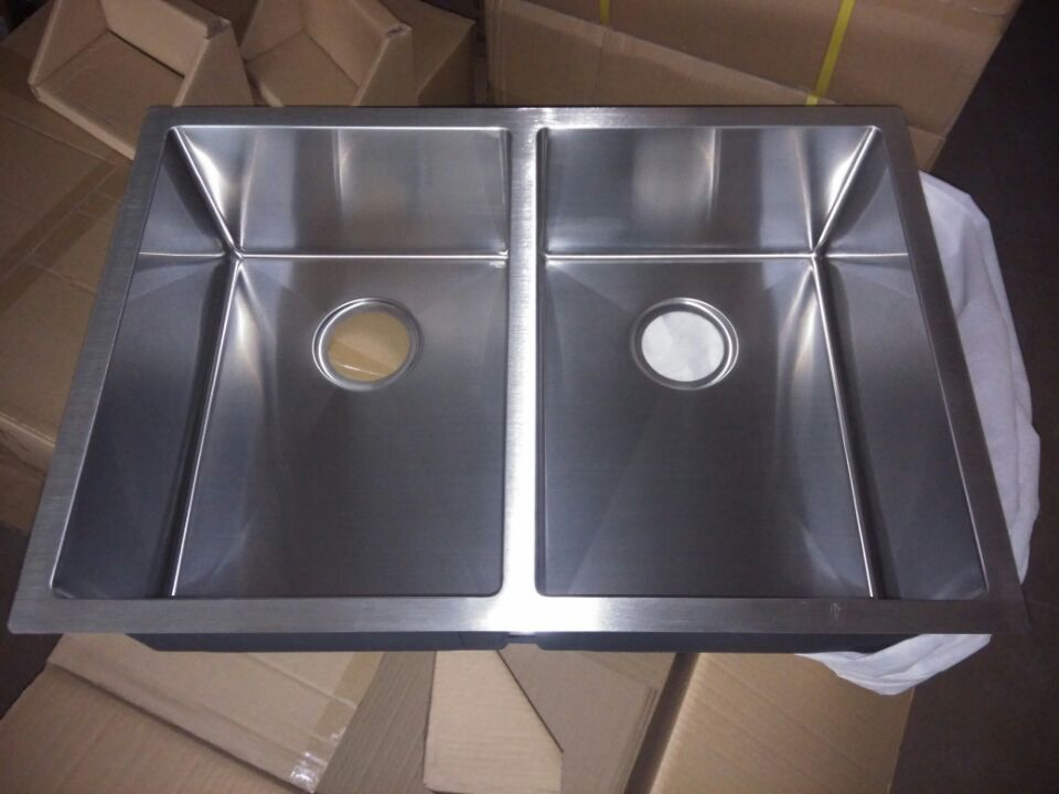 Sanitary Ware Kitchenware Accessories Corner Handmade Stainless Steel Kitchen Sink