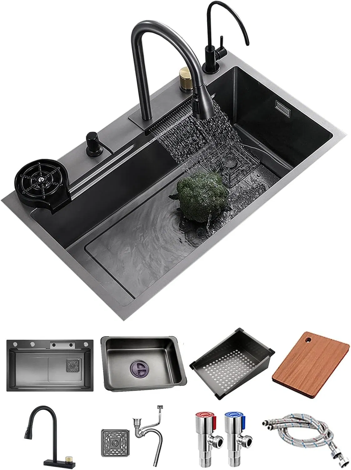 33X22 Drop in Workstation stainless Steel Kitchen Sink Topmount