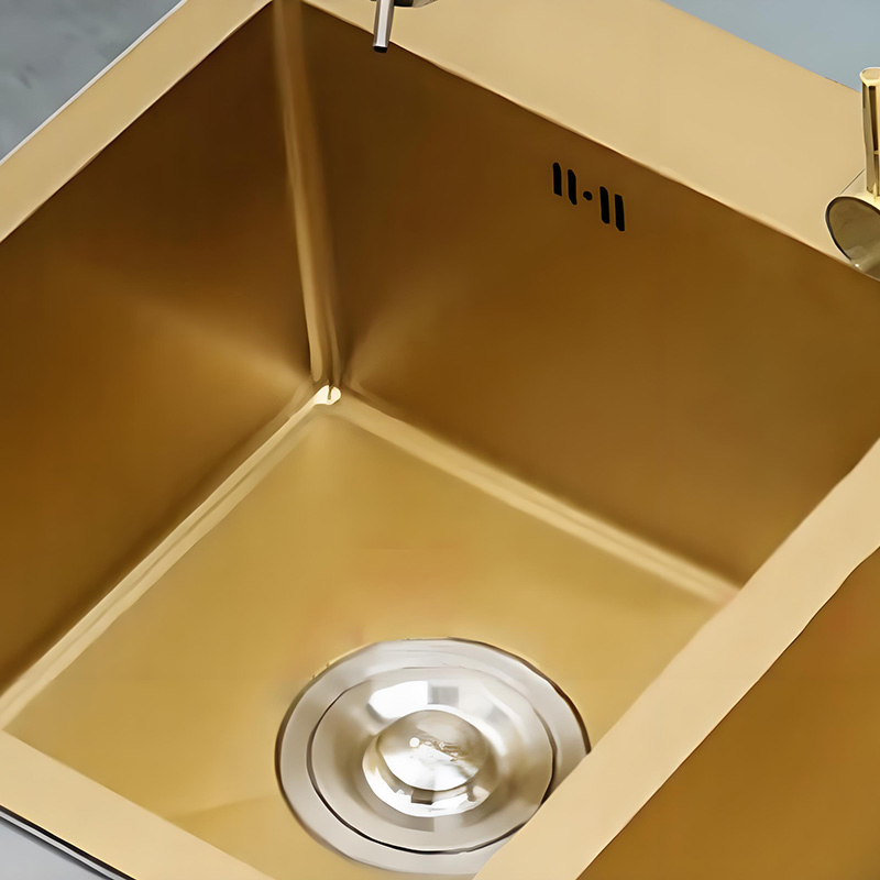 Factory Wholesale Gold Stainless Steel Undermount Kitchen Sink Double Bowls with CE Certification Fregadero De La Cocina