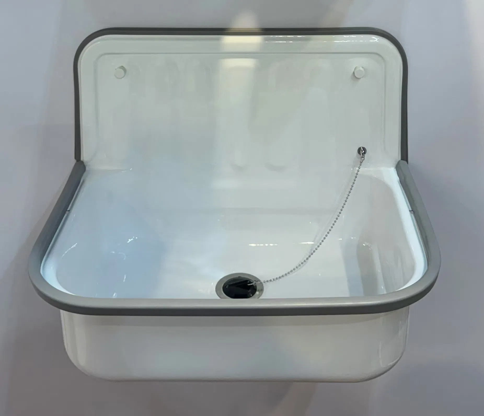 Kitchen Enamel Steel Laundry Slop Sink with Single Bowl