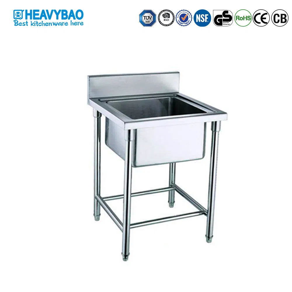 Heavybao Stainless Steel Single Bowl Custom Made Kitchen Sinks Washing Basin Sinks