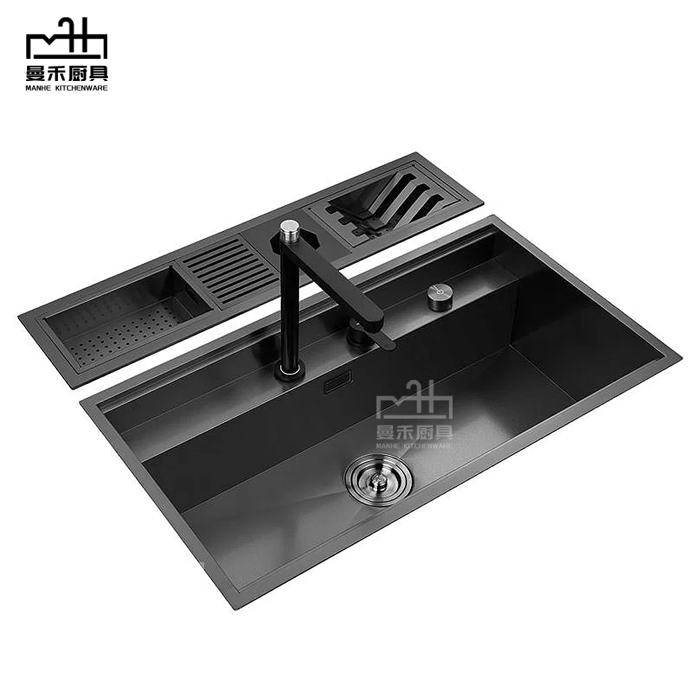 High-Grade Special Bar Multifunctional Stainless Steel Sink Combination with Multi-Purpose Storage and Draining Racks