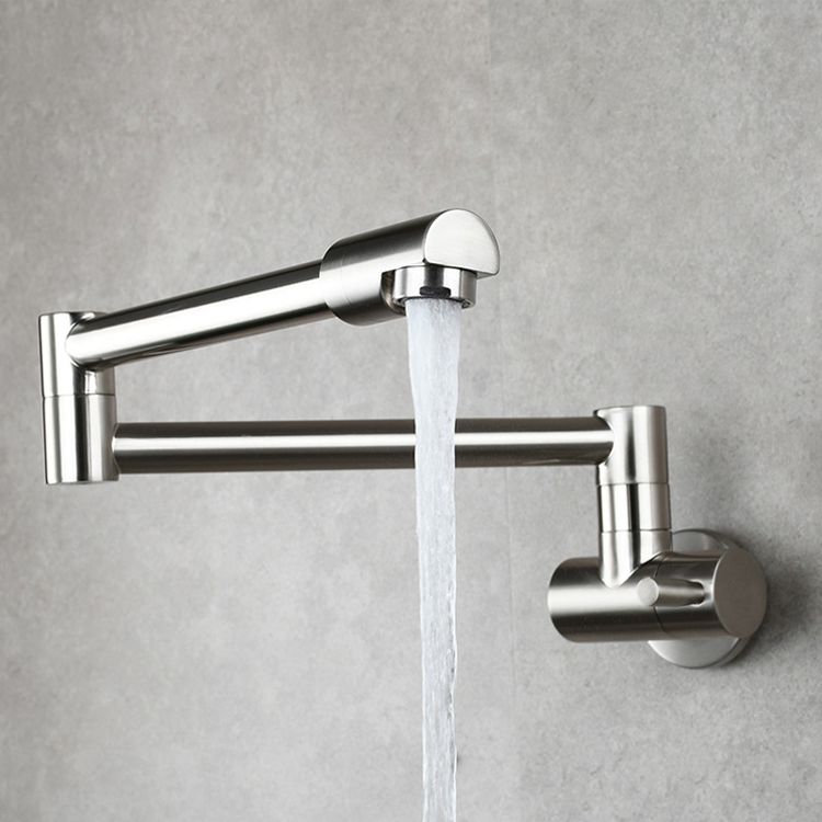 Sanipro Commercial Cooker Spout Taps Kitchen Sink Water Tap Pot Filler Folding Stretchable Swing Arm Wall Mount Faucets