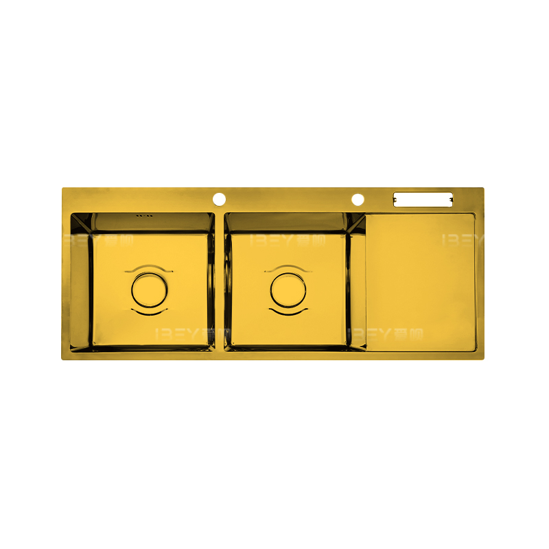 Double Bowl Drop-in Handmade Kitchen Sink-Nano Coating Stainless Steel Topmount