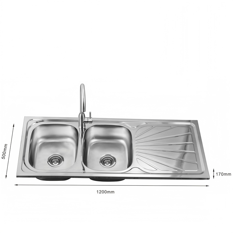 Easy-Clean R10 Tight Radius Corner Single-Draw Kitchen Sink, SGS Certified
