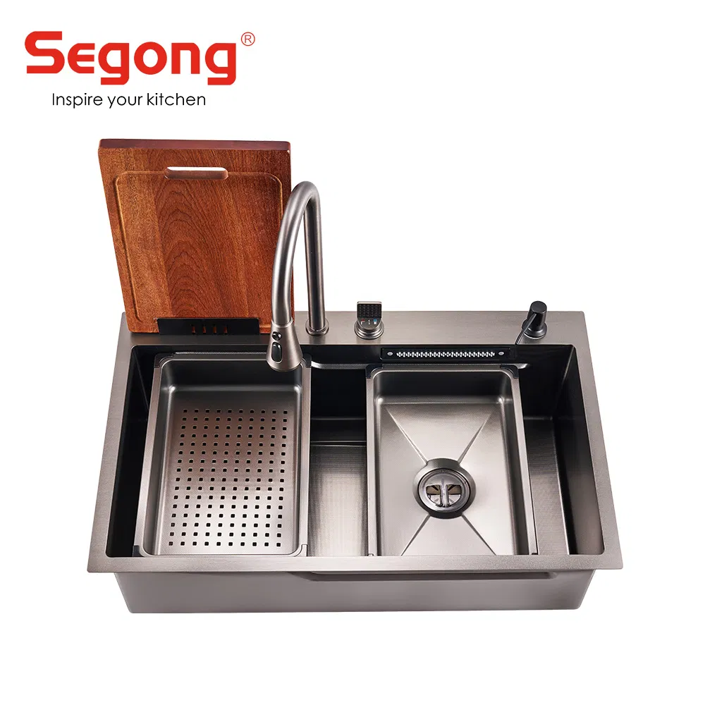 High Quality Topmount Multifunctional Bowl SUS304 Stainless Steel Kitchen Sink