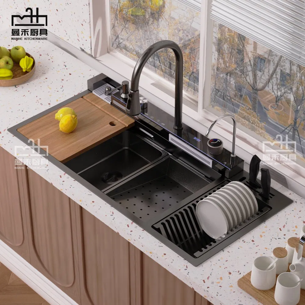 Smart Multifunctional Waterfall Sink