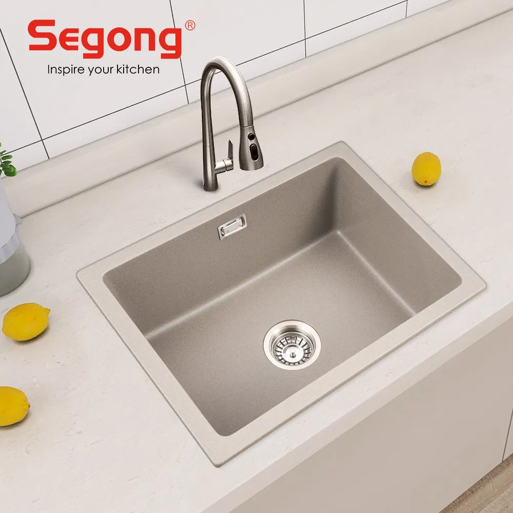 Wholesale Factory Modern Composite Granite Kitchen Sink Single Bowl Undermount Farmhouse Sink