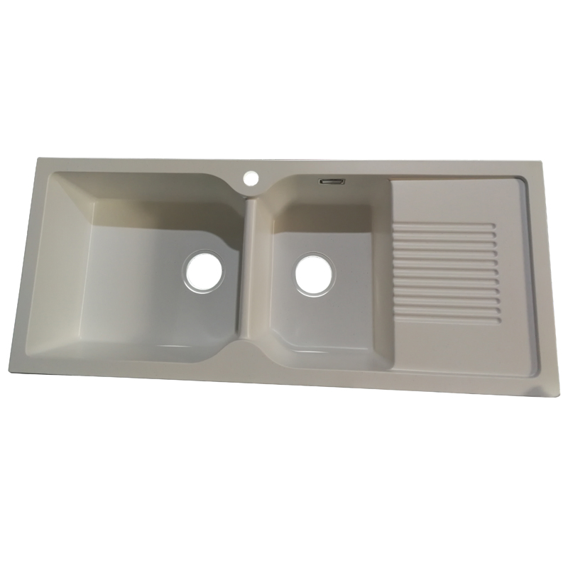 Modern Rectangular Drainage Plate Composite Granite Kitchen Quartz Sink