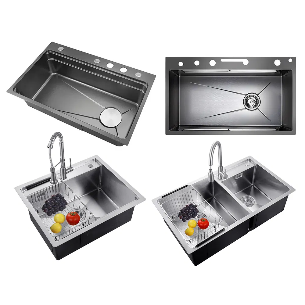 Manufacturer Direct Single Double Bowl Kitchen Sink Undermount Wash Basin Handmade Stainless Steel Sink