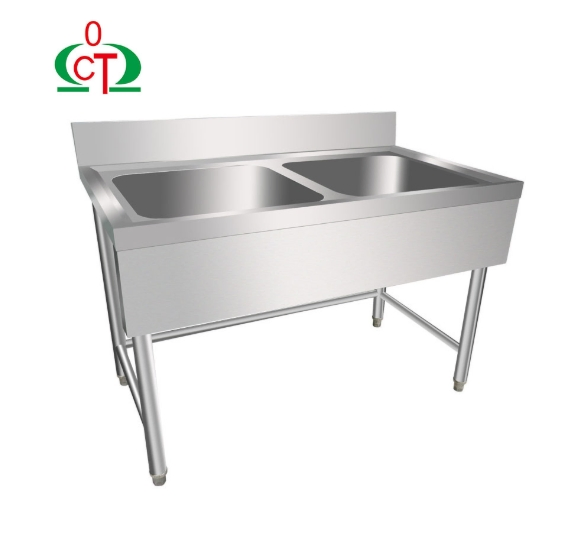 Customization Equipment Kitchenware Double Kitchen Restaurant Use Commercial Stainless Steel Sink OEM