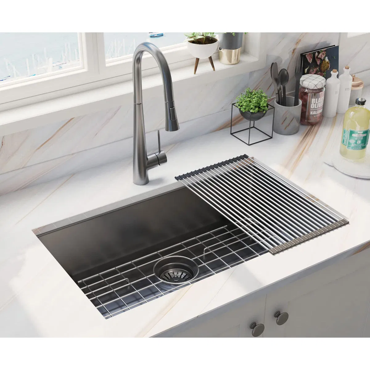 Kitchen Sink 7845 Stainless Steel Sink Big Single Bowl Brushed Undermount