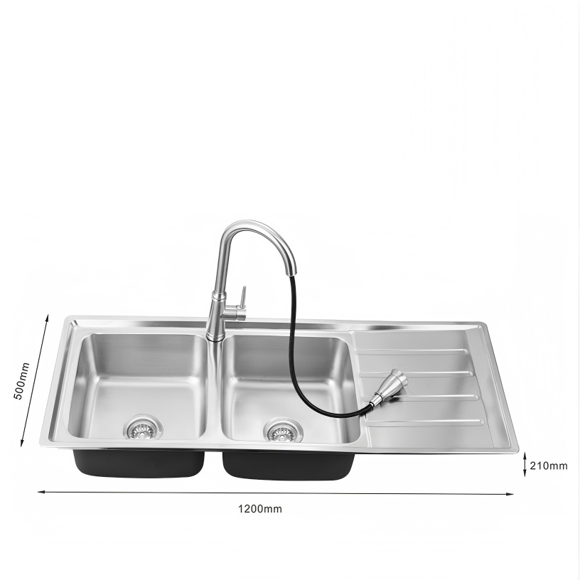 Easy-Clean R10 Tight Radius Corner Single-Draw Kitchen Sink, SGS Certified