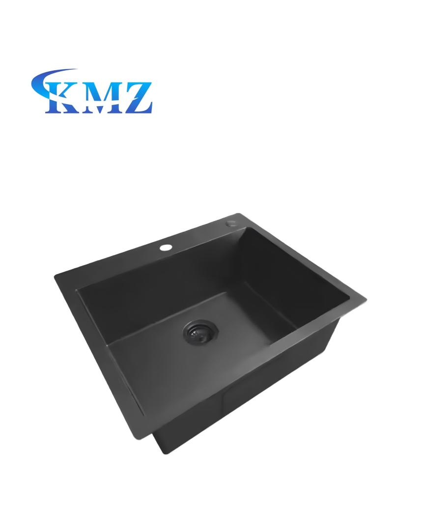 High Quality Brushed Topmount Stainless Steel Single Bowl Deep Small Black Drop in Kitchen Sinks