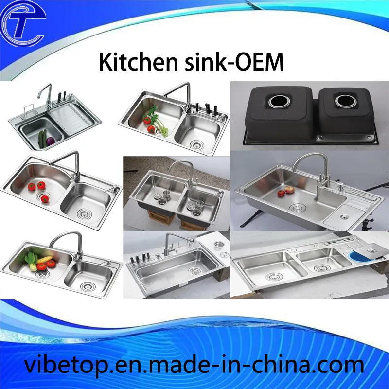Hand Made Corner Kitchen Sinks Stainless Steel 304
