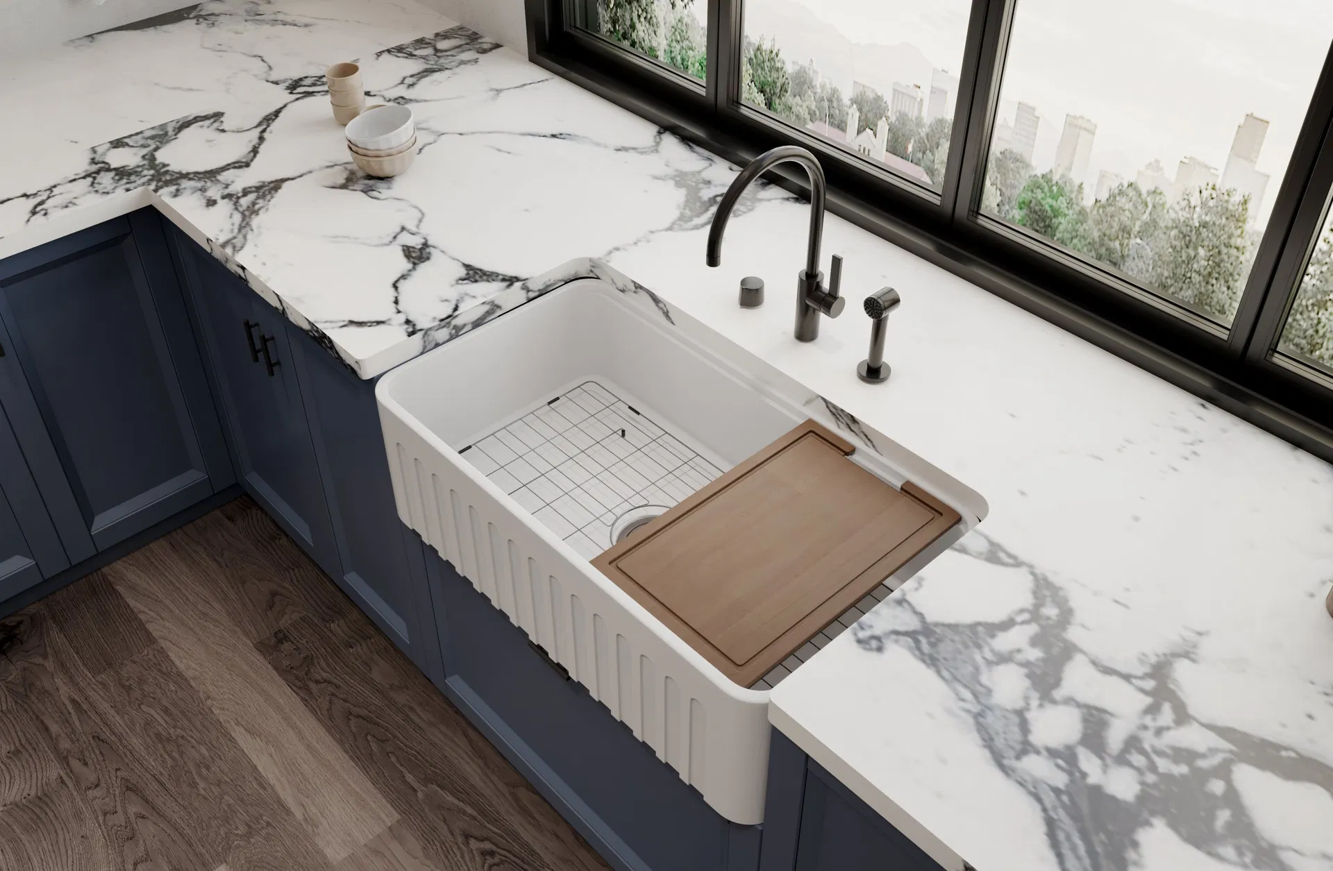 921 Farmhouse Sink Ceramic Kitchen Apron Front Sink