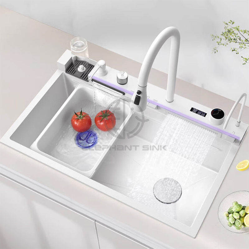 White Whale Multifunctional Stainless Steel Kitchen Sink Workstation with Cutting Board