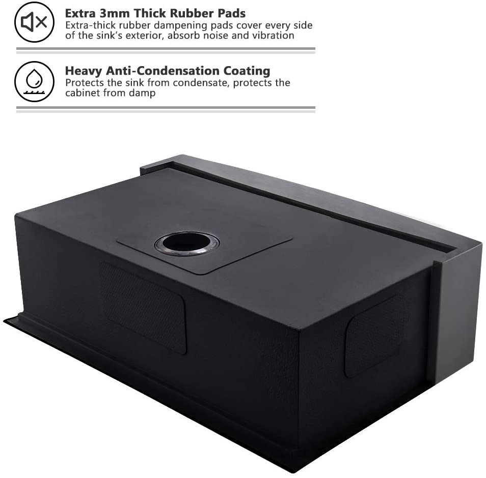 Factory Customization Farmhouse Apron Front Ledge Workstation Sink 16 Gauge 10 Inch Deep Single Bowl Stainless Steel Kitchen Sink