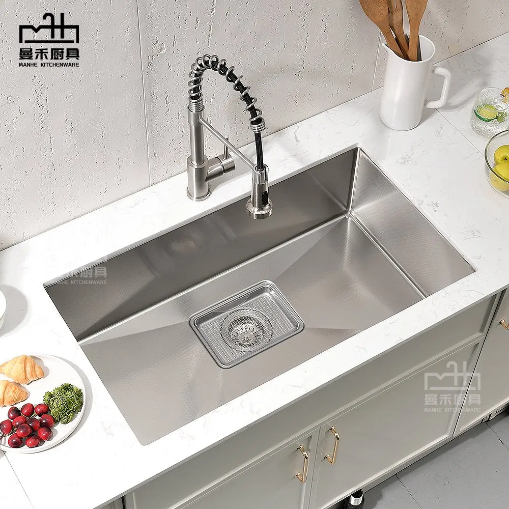 New Undermount Sink Single Bowl Stainless Steel Kitchen Sink with Waste Stainer