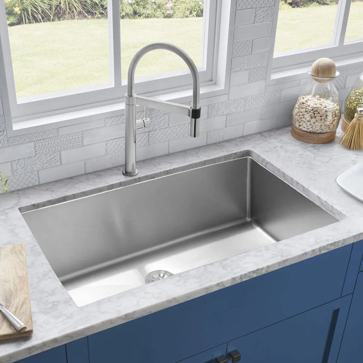 Kitchen Sink 7845 Stainless Steel Sink Big Single Bowl Brushed Undermount