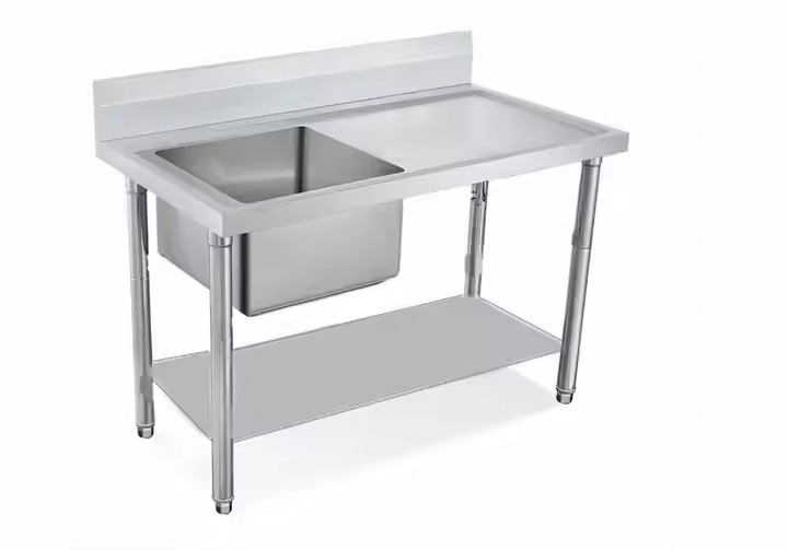 Factory Directly Supply Oman Corner Mount Kitchen Sink with Drain Board