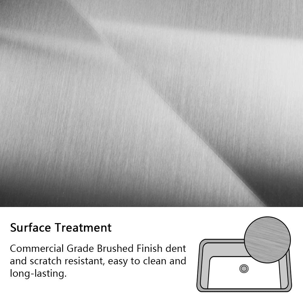 Aquacubic Drop in Kitchen Sink 30 Inch Kitchen Sink Topmount 18 Gauge Stainless Steel Single Bowl Drop Sink