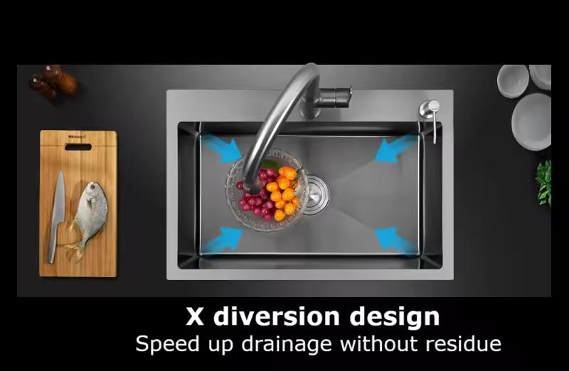 Quartz High Quality Black Granite Composite Kitchen Sink Quartz Sink From China