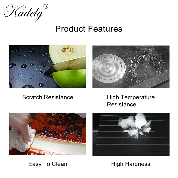 Luxury Nano Anti-Scratch Double Bowl Quartz Stone Kitchen Sink Restaurant Dish Wash Sink Composite Grey Granite Sink in Factory Price