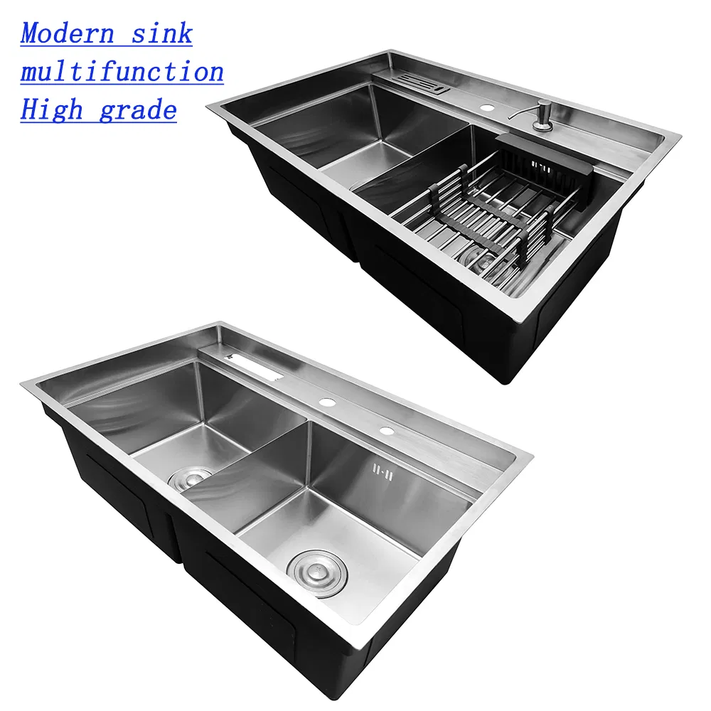 Best Farmhouse Kitchen Workstation Undermount Stainless Steel OEM Size Double Bowl Sink