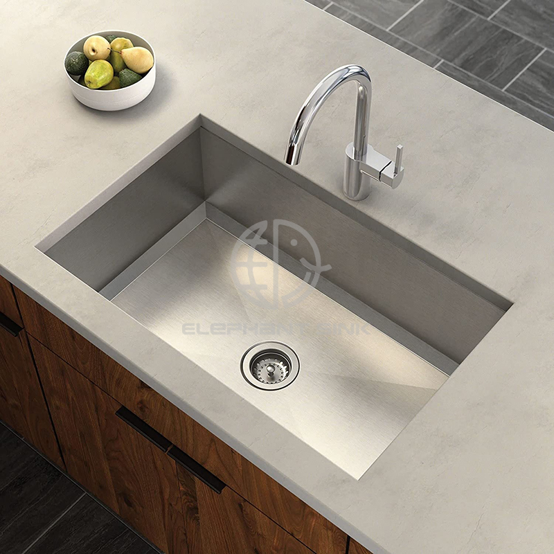 Eco-Friendly Undermount High Quality Kitchen Stainless Steel Handmade Sink and Faucet Combo