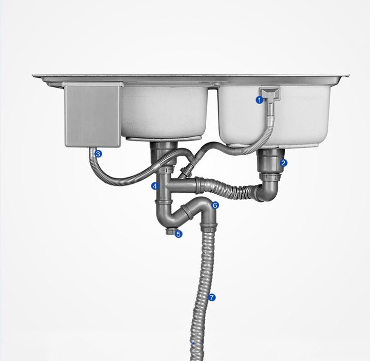 Double Bowl Stainless Steel Kitchen Sink Thickness Sinks Kitchen Above Counter or Udermount Sinks Vegetable Washing Basin