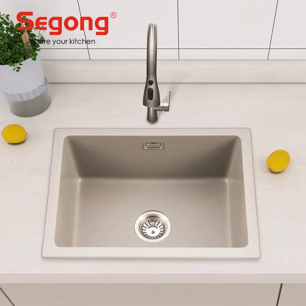 Wholesale Factory Modern Composite Granite Kitchen Sink Single Bowl Undermount Farmhouse Sink