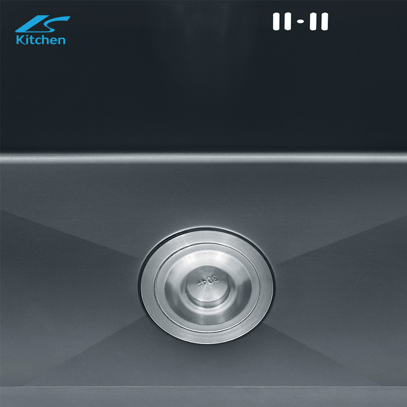 Modern Kitchen Sink Stainless Steel Single Bowl Black Handmade Undermount Sink Fregadero Cocina