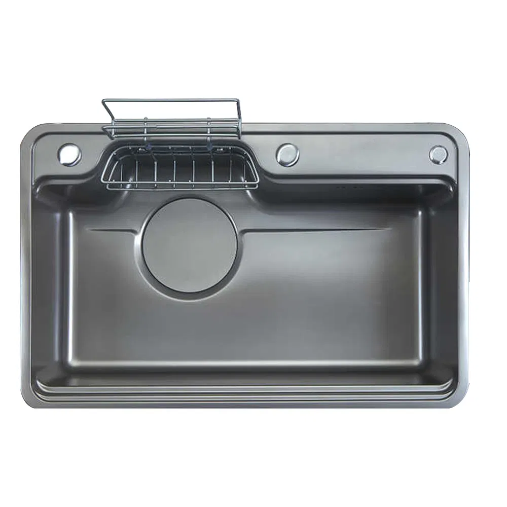 30-Inch Custom Stainless Steel Single Bowl Kitchen Sink with Rice Embossing Design