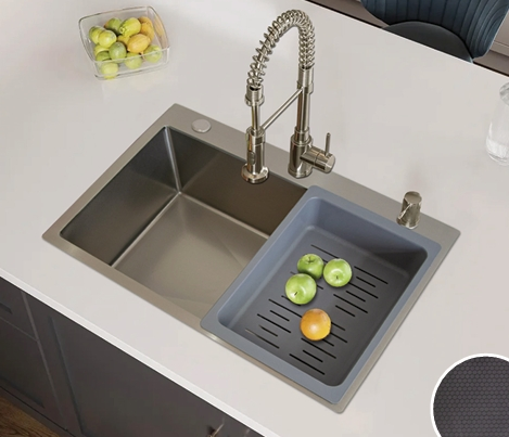 Premium Commercial Grade Single Handmade Kitchen Sink with Included Cutting Board
