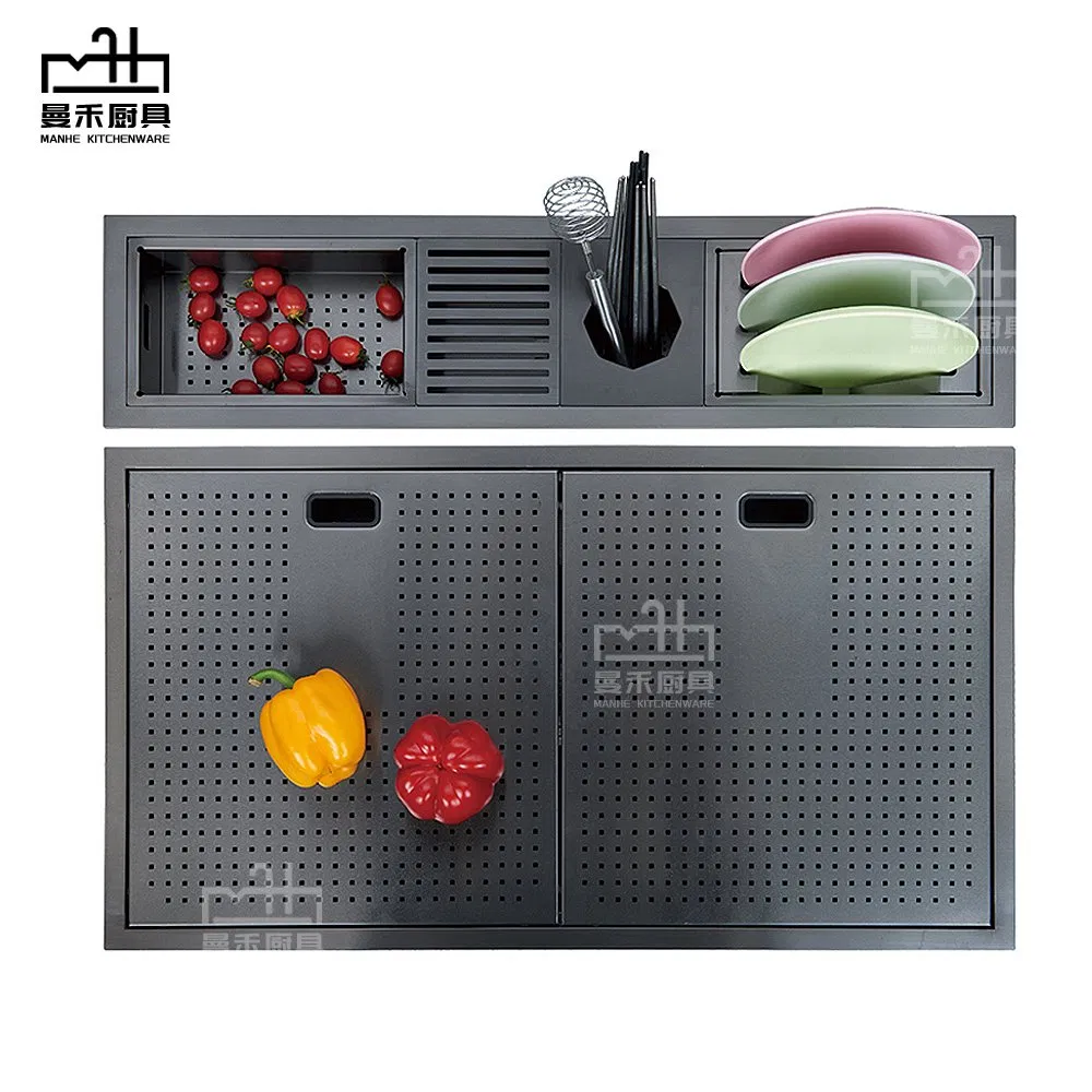 High-Grade Special Bar Multifunctional Stainless Steel Sink Combination with Multi-Purpose Storage and Draining Racks