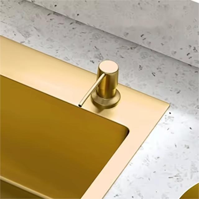 Wholesale Kitchen Sink 304 Stainless Steel Sink Double Bowl Nano Gold Sink