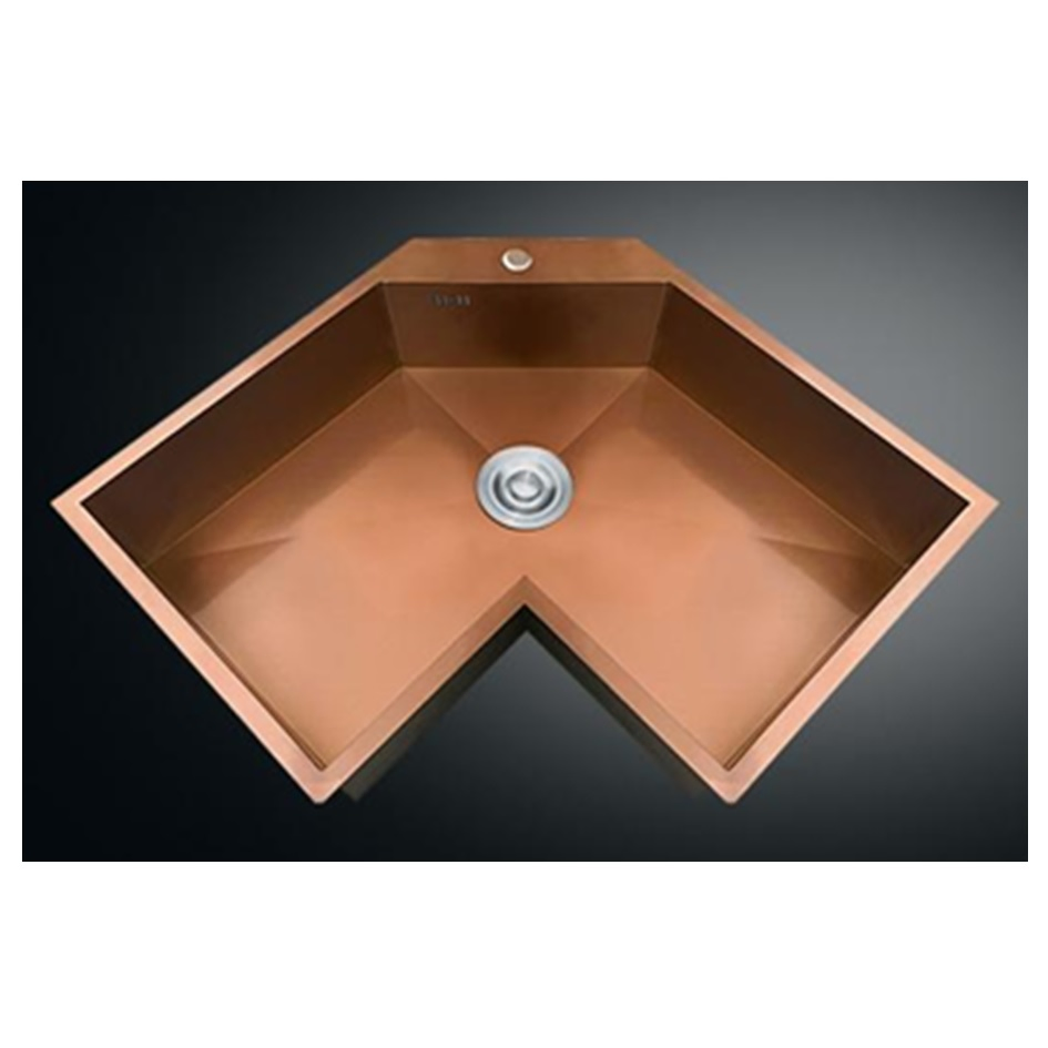 Modern Kitchen Wholesale Corner Shape Rose Gold 304 316 Stainless Steel Sink