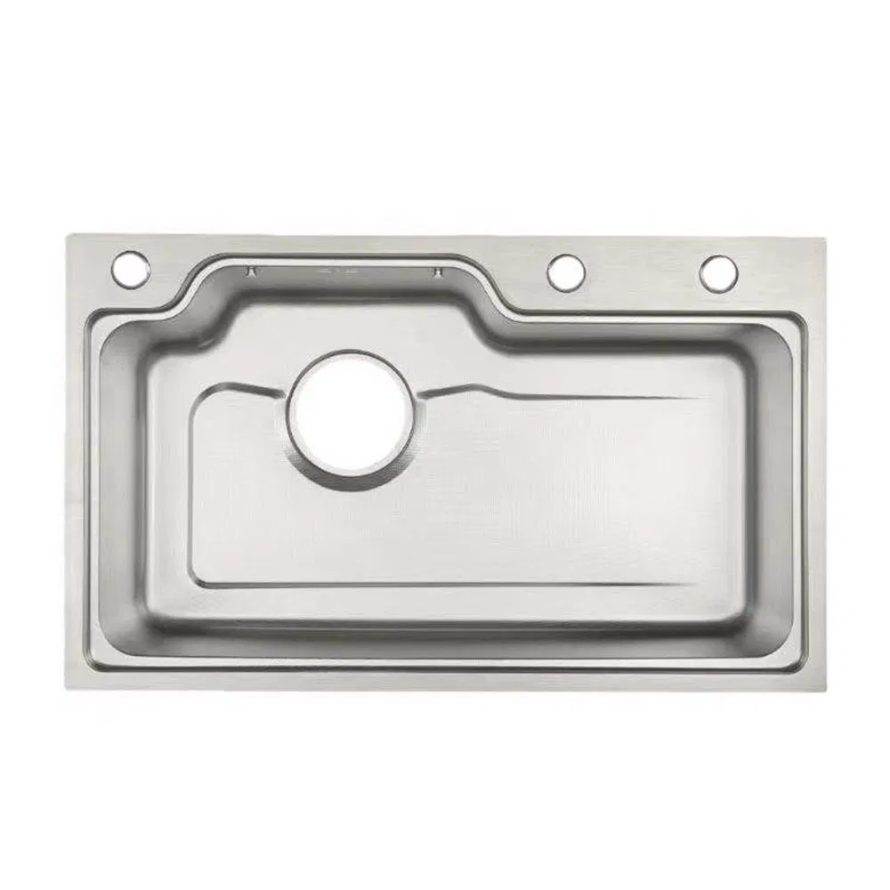 30-Inch Custom Stainless Steel Single Bowl Kitchen Sink with Rice Embossing Design